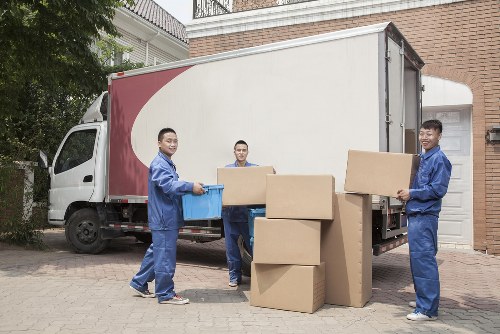 Office furniture being moved with care during a Harrow relocation