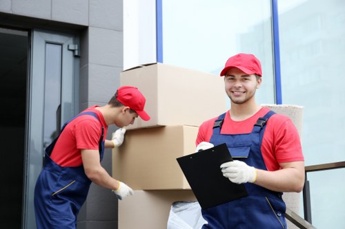 Local office movers handling commercial items in a Harrow workspace