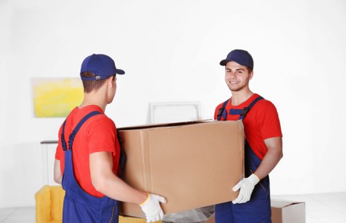 Man and van moving service in Harrow with boxes and furniture