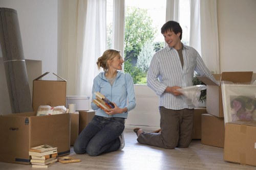 House moving preparation checklist and boxed belongings for a Harrow removal