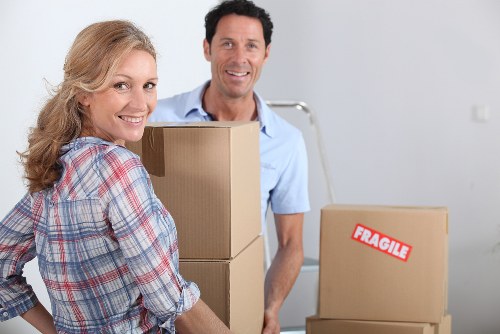 Careful loading of home furniture for a local move in Harrow