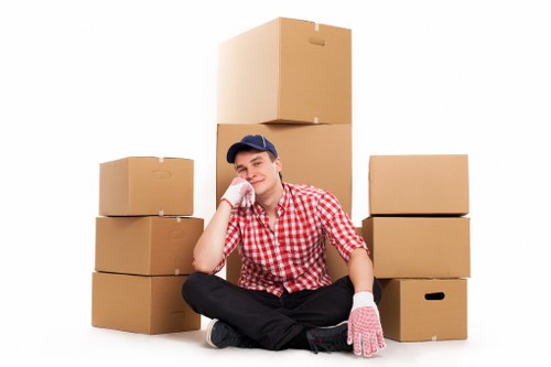 Prepared moving day checklist and labelled boxes for a Harrow house removal